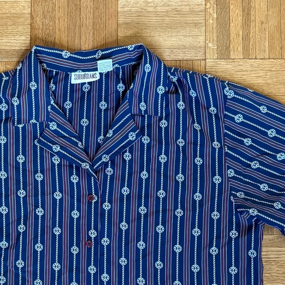 Vintage Suburbans Short Sleeved Button Down Top